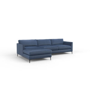 Portofino 116" Wide 100% Full Top Grain Leather Sofa Chaise