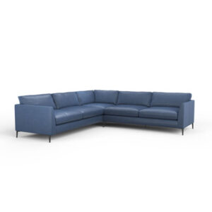 Portofino 2x2 100% Full Top Grain Leather Sectional