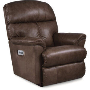 Reed Leather Match Power Rocking Recliner with Power Headrest and Lumbar