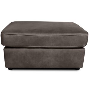 Rutherford Home Bari 33" Leather Ottoman - Iron