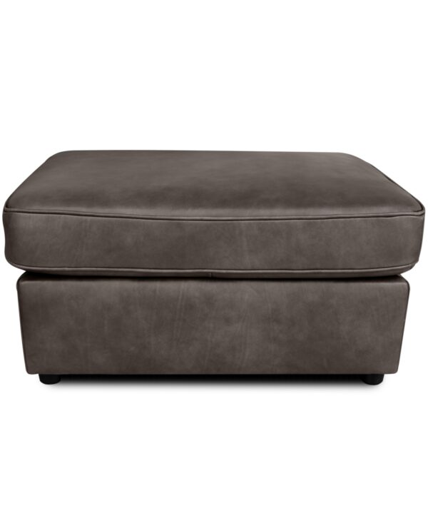 Rutherford Home Bari 33" Leather Ottoman - Iron