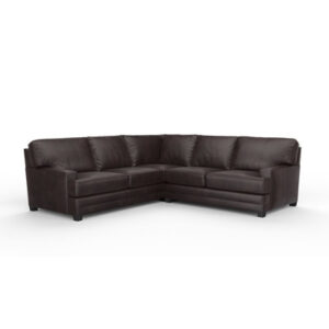Santana Deeper and Wider 2x2 100% Full Top Grain Leather Sectional