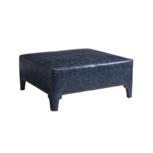 Sheffield Leather Cocktail Ottoman