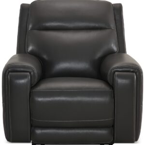 Varsani 40" Zero Gravity Leather Recliner, Created for Macy's - Charcoal