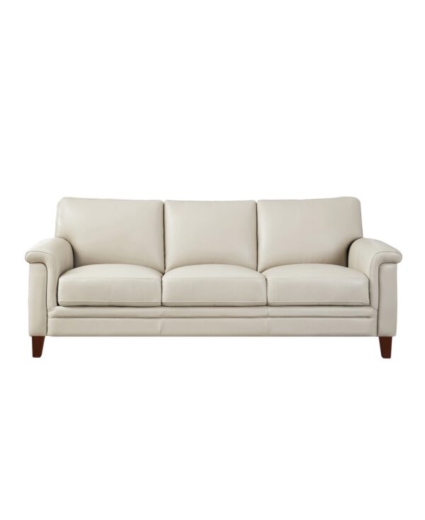 Westcott 84" Top Grain Leather Sofa - Vanilla White