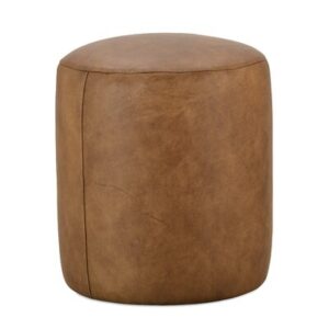 Cocoa Cleo Leather Ottoman