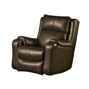 Contour Genuine Leather Swivel Rocker Recliner