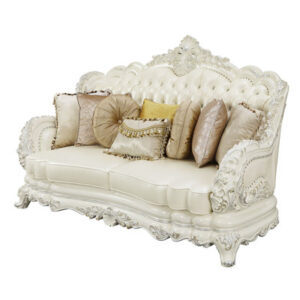 Craighead Pearl White 90.5" Vegan Leather Sofa