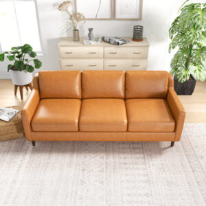 Guntersville 81" Genuine Leather Square Arm Sofa