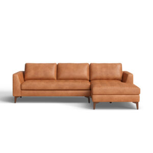 Jarrett Full-Grain Genuine Italian Leather Sectional Sofa