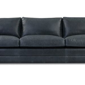 Manhattan 85" Leather Sofa, Milano Black