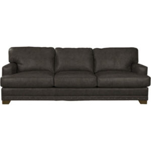 Nixson 100'' Genuine Leather Tuxedo Arms CAL117 Compliant Sofa