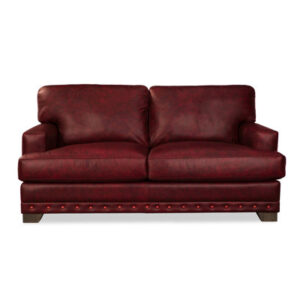 Nixson 71'' Genuine Leather Tuxedo Arms CAL117 Compliant Sofa