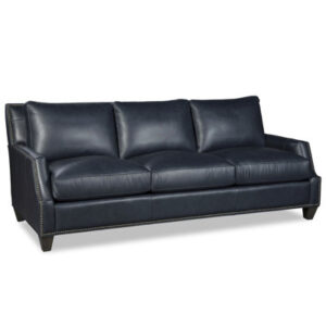 Niyah 90'' Genuine Leather Flared Arms CAL117 Compliant Sofa