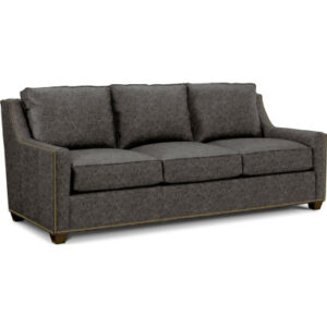 Niyanna 93'' Genuine Leather Round Arms CAL117 Compliant Sofa
