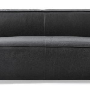Soho 56" Armless Leather Sofa, Ebony