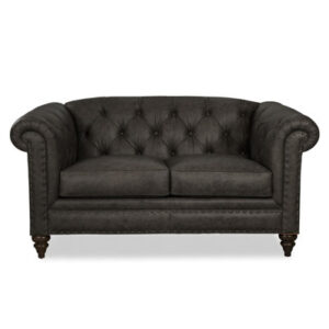 Taheem 70'' Genuine Leather Rolled Arms CAL117 Compliant Sofa