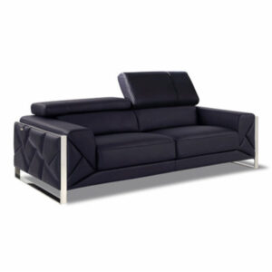 Top Grain Italian Leather Sofa With Stainless Steel Legs