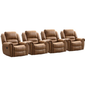 40.9"Wide Classic Soft Vegan Leather Manual Recliner With Rivets