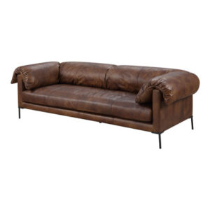 95.6'' W Leather Sofa
