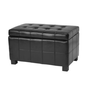 Chelbe Bicast Leather Bedroom Storage Ottoman