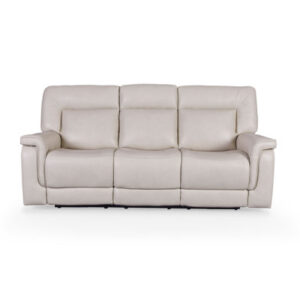 Erinda 85 Dual Power Zero Gravity Leather Sofa, Dove