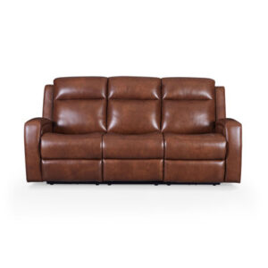 Erjona Dual Power Zero Gravity Mechanism Leather Sofa, Saddle