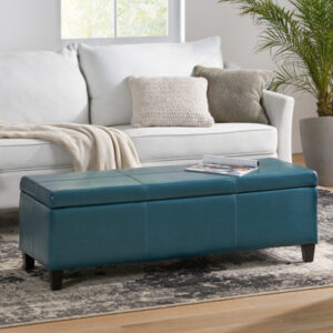 Geibel Vegan Leather Ottoman