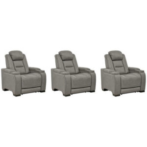 Gwendolynn 37.5" Wide Leather Match Power Recliner