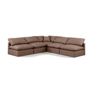 Hinami 5 - Piece Vegan Leather Corner Sectional