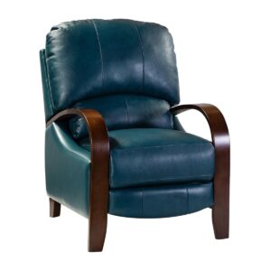 Hulala Home Alex Genuine Leather Manual Recliner - Dove