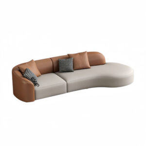 Light Luxury Modern Simple Sofa 110.24'' Vegan Leather Sofa