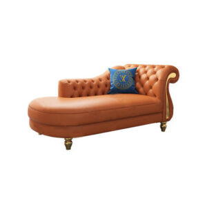 Modern Luxury Leather Recliner With Metal Legs Upholstered Chaise Lounge