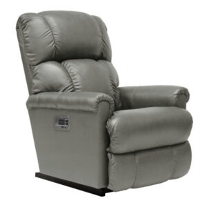 Pinnacle Power Leather Match Rocking Recliner with Memory Foam Cushion and Power Headrest and Lumbar