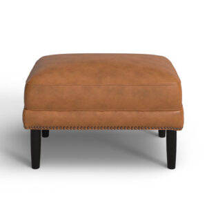 Woodford Top Grain Genuine Leather Ottoman