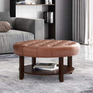 Acotas Vegan Leather Ottoman