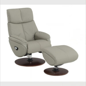 Amyria 32'' Wide Genuine Leather Top Grain Leather Swivel Armchair and Ottoman
