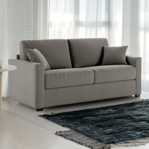 Anastasia 81" Italian Top Grain Leather Queen Sofa Bed with Memory Foam Mattress