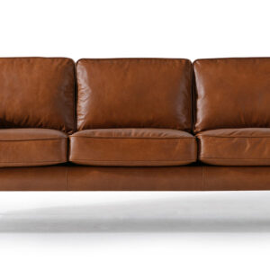 Beatnik 86" Leather Sofa, Napoli Spice