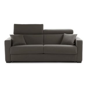 Bellinda 81" Italian Top Grain Leather Queen Sofa Bed with Memory Foam Mattress
