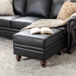 Blanchett Genuine Leather Ottoman