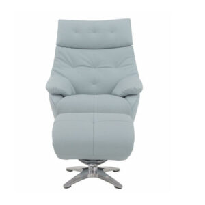 Brandylynn 32'' Wide Genuine Leather Top Grain Leather Swivel Standard Recliner and Ottoman