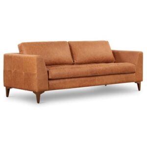 Jarrett 90" Genuine Leather Flared Arm Sofa