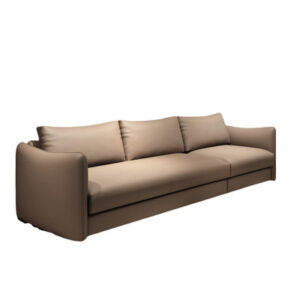 Leather Living Room Row Modern Simple Sofa 149.60'' Genuine Leather Sofa