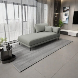 Leather recliner with stainless steel legs