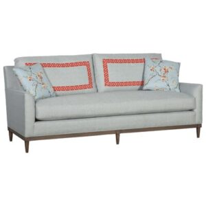 Libby Langdon 84.75" Genuine Leather Flared Arm Sofa with Reversible Cushions