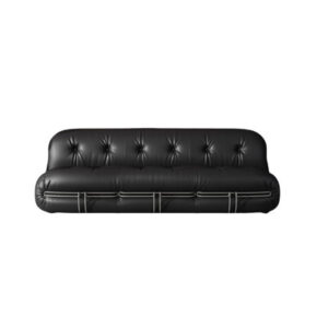 Minimalist Hippo Creative Living Room In-line Sofa 94.48'' Genuine Leather Sofa