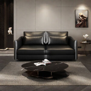 Minimalist Light Luxury Living Room Row Sofa 70.86'' Genuine Leather Sofa
