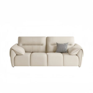 Modern Simple Small Apartment New In-line Sofa Genuine Leather Sofa