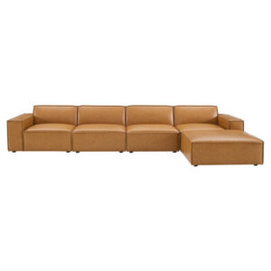 Modway Restore 5-Piece Vegan Leather Sectional Sofa